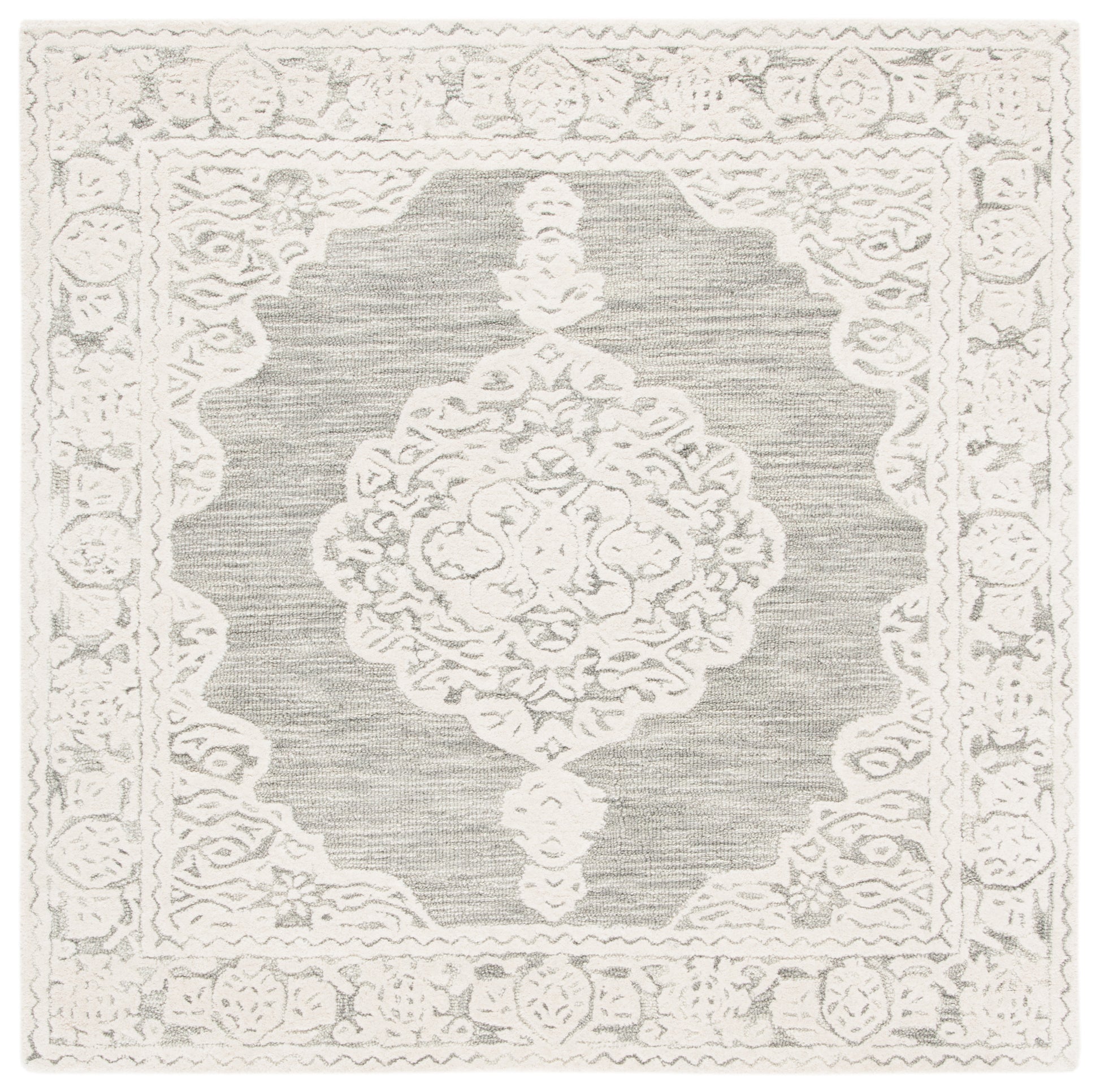 Safavieh Micro-Loop Mlp275F Grey/Ivory Area Rug