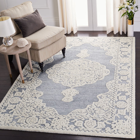 Safavieh Micro-Loop Mlp275M Light Blue/Ivory Area Rug