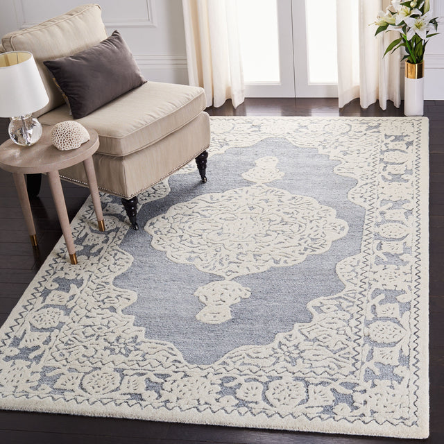 Safavieh Micro-Loop Mlp275M Light Blue/Ivory Rugs.