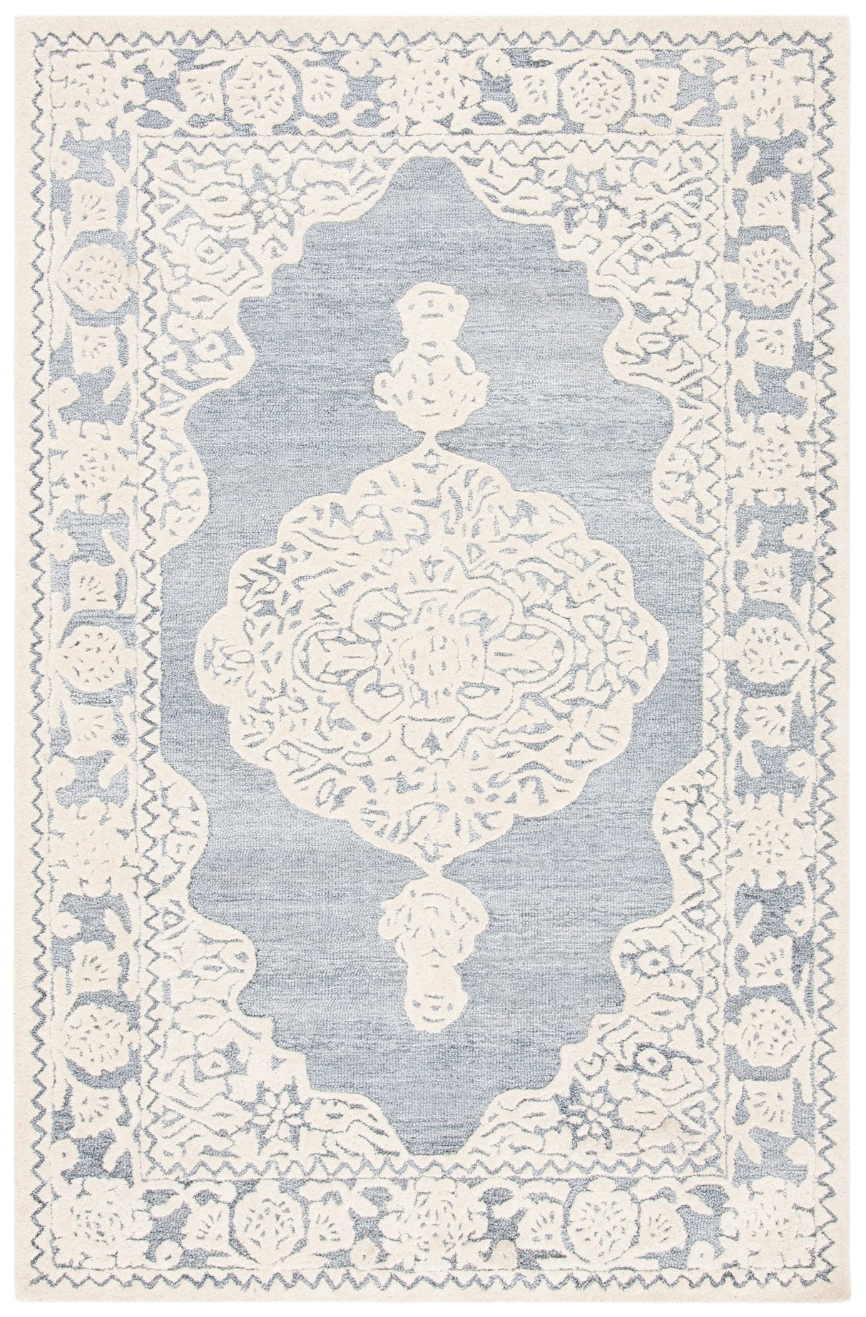 Safavieh Micro-Loop Mlp275M Light Blue/Ivory Rugs.