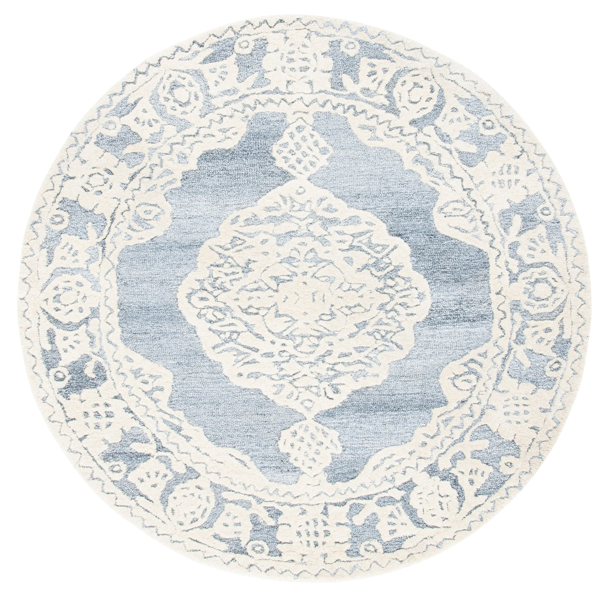 Safavieh Micro-Loop Mlp275M Light Blue/Ivory Rugs.