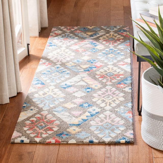 Safavieh Micro-Loop Mlp351F Grey/Blue Rugs.