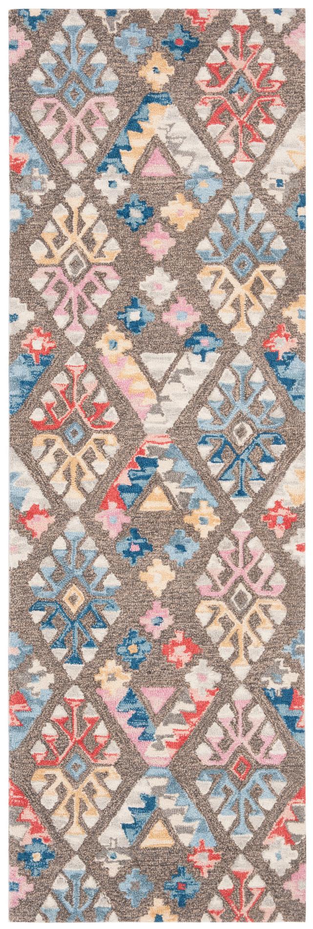 Safavieh Micro-Loop Mlp351F Grey/Blue Rugs.