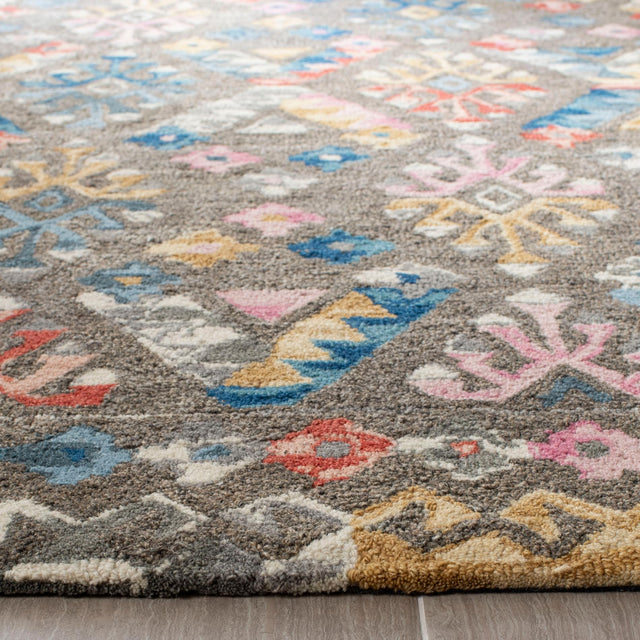 Safavieh Micro-Loop Mlp351F Grey/Blue Rugs.