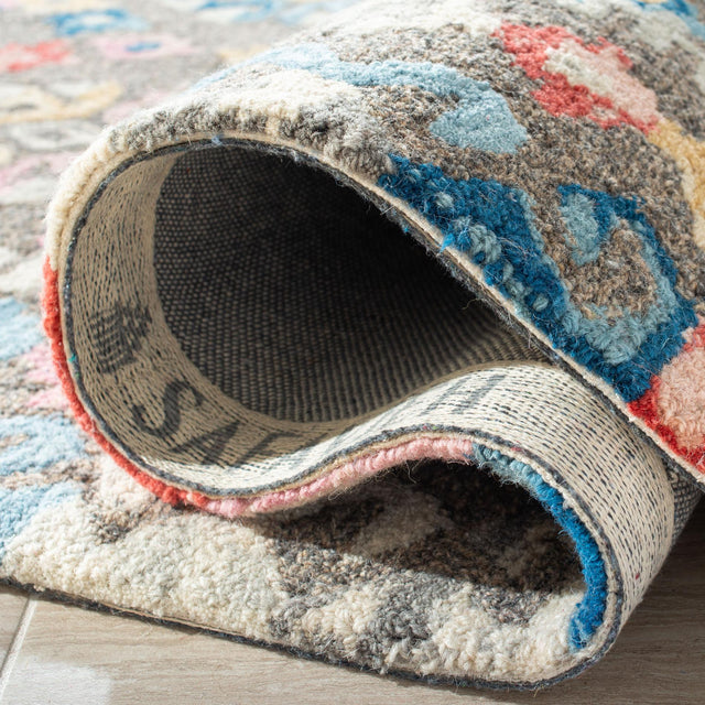 Safavieh Micro-Loop Mlp351F Grey/Blue Rugs.