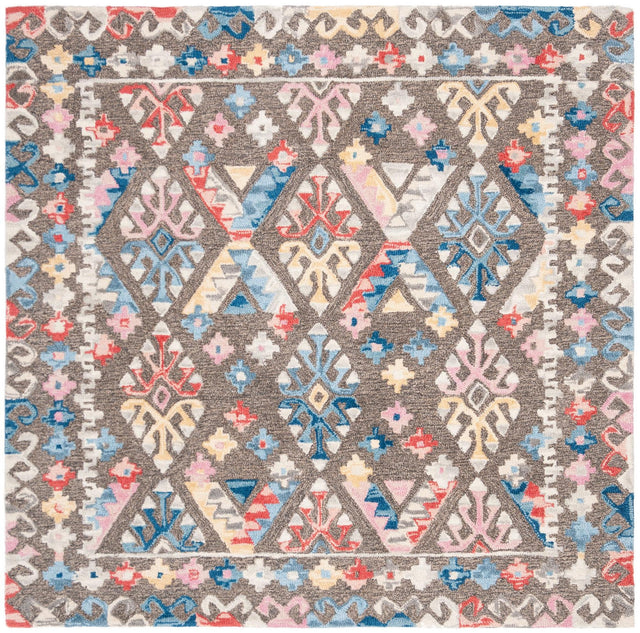 Safavieh Micro-Loop Mlp351F Grey/Blue Rugs.