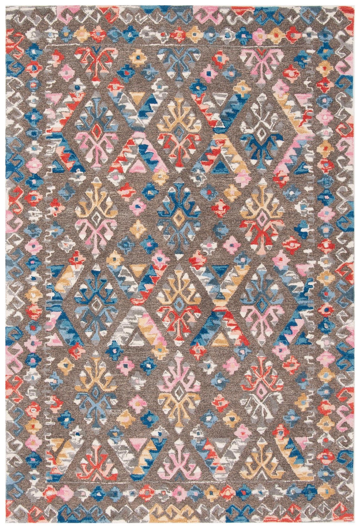 Safavieh Micro-Loop Mlp351F Grey/Blue Rugs.