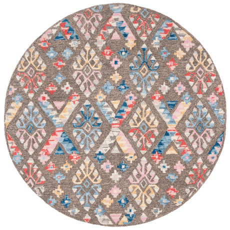 Safavieh Micro-Loop Mlp351F Grey/Blue Area Rug