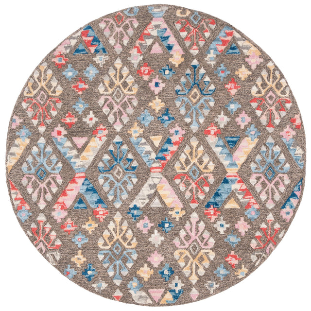 Safavieh Micro-Loop Mlp351F Grey/Blue Rugs.