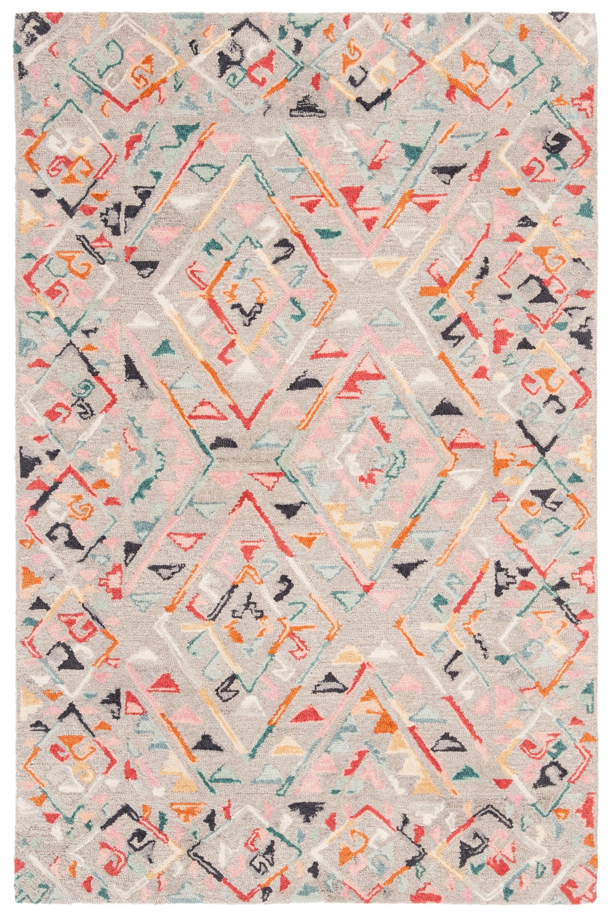 Safavieh Micro-Loop Mlp352F Grey/Pink Rugs.