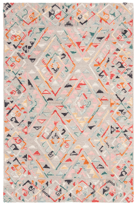 Safavieh Micro-Loop Mlp352F Grey/Pink Area Rug