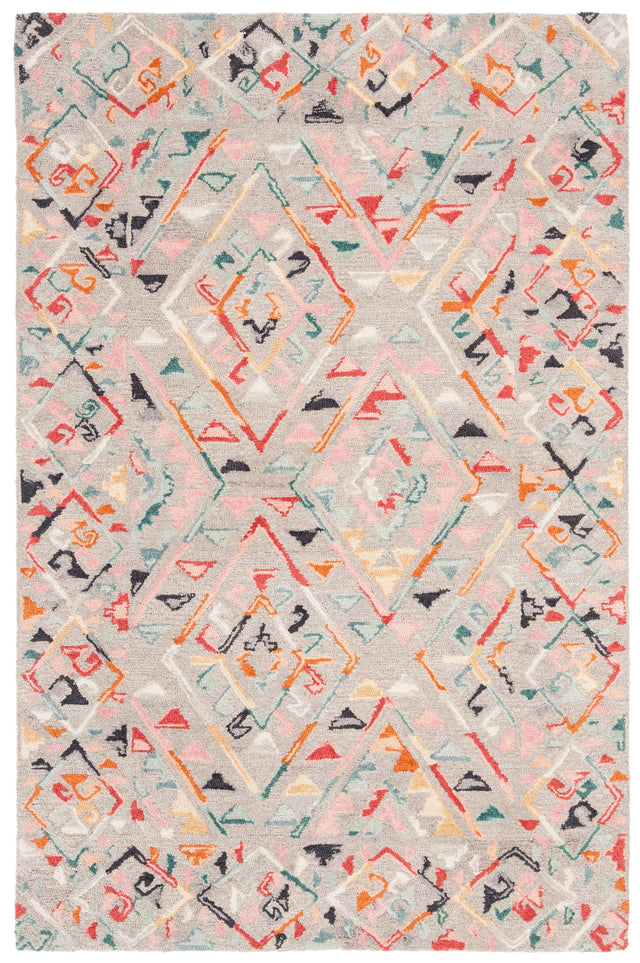 Safavieh Micro-Loop Mlp352F Grey/Pink Rugs.
