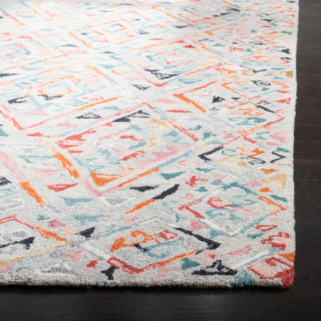 Safavieh Micro-Loop Mlp352F Grey/Pink Area Rug