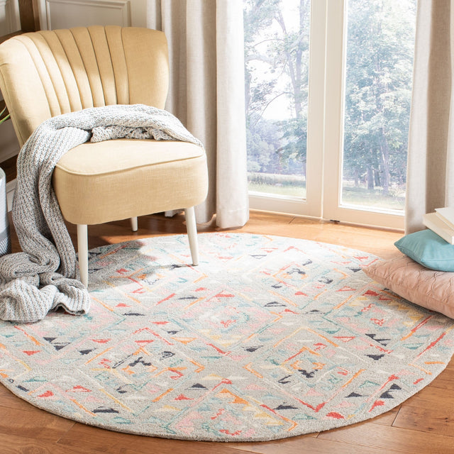 Safavieh Micro-Loop Mlp352F Grey/Pink Rugs.
