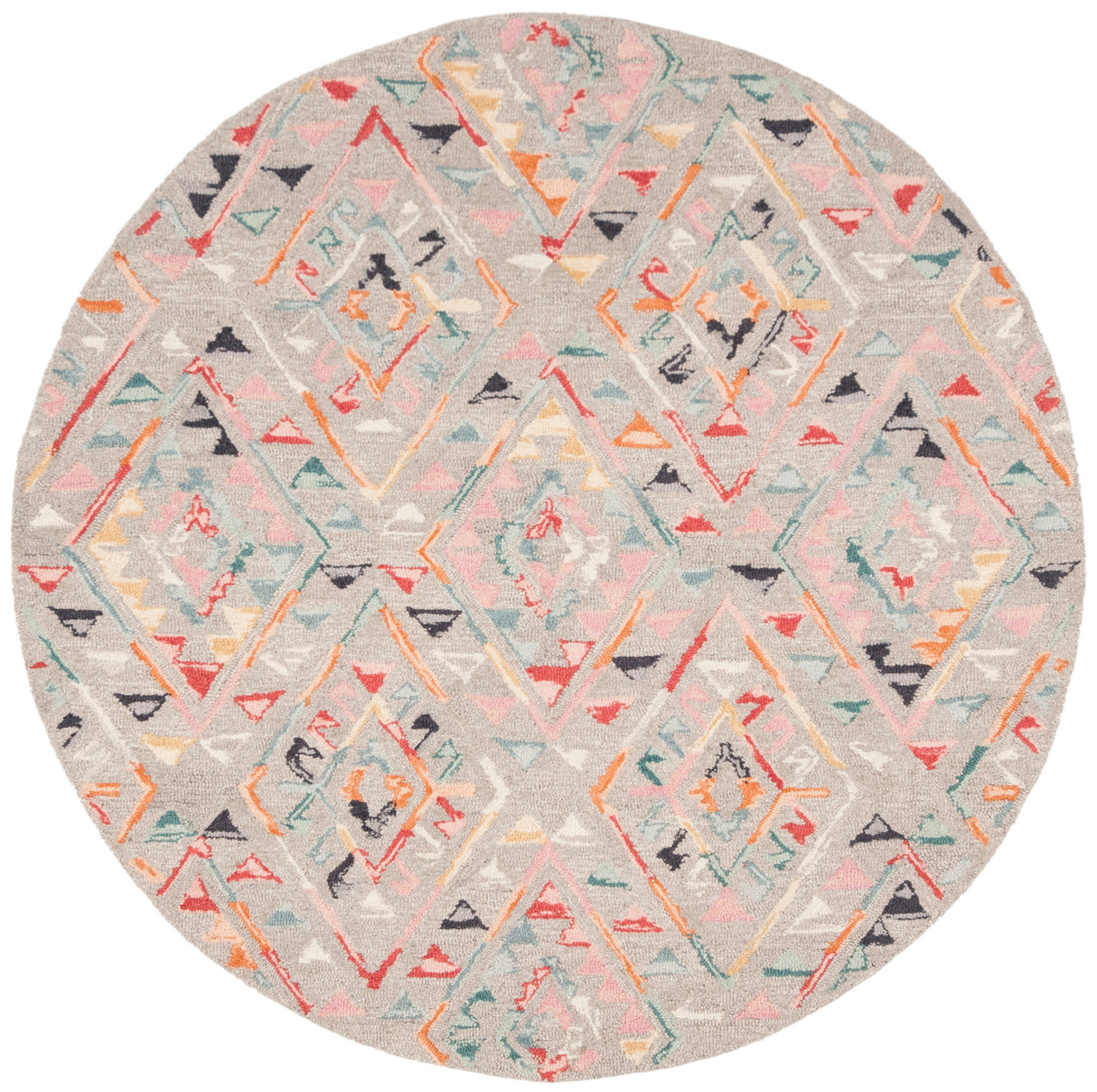 Safavieh Micro-Loop Mlp352F Grey/Pink Rugs.