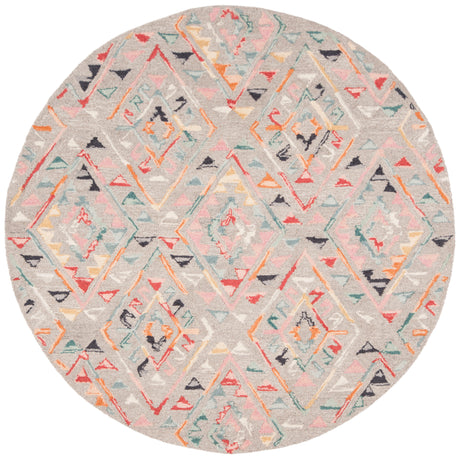 Safavieh Micro-Loop Mlp352F Grey/Pink Area Rug