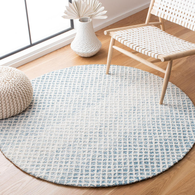 Safavieh Micro-Loop Mlp353M Blue/Ivory Rugs.