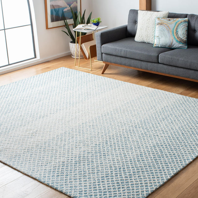 Safavieh Micro-Loop Mlp353M Blue/Ivory Rugs.