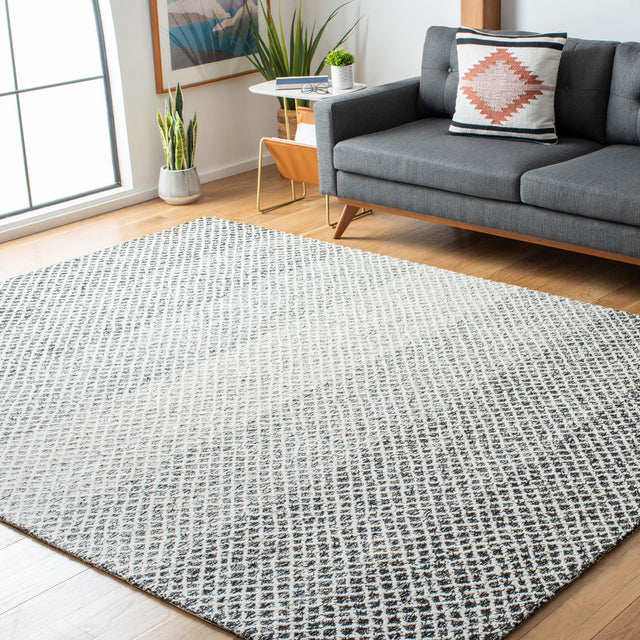 Safavieh Micro-Loop Mlp353Z Black/Ivory Rugs.
