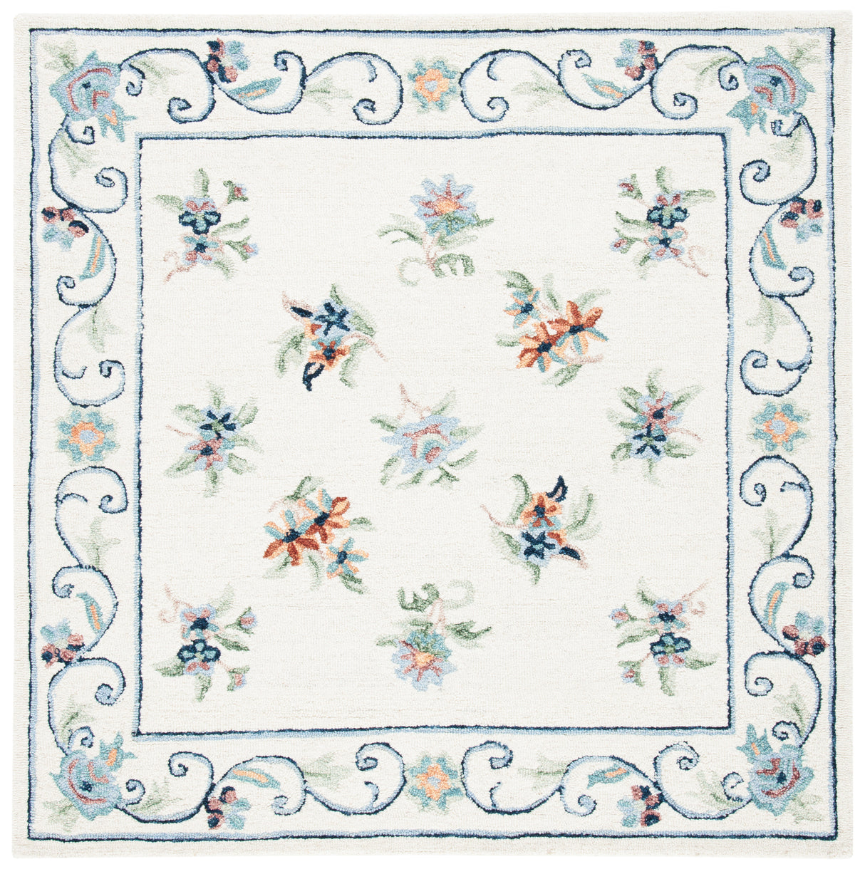 Safavieh Micro-Loop Mlp376A Ivory/Grey Rugs.