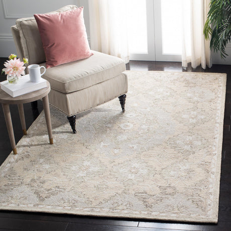 Safavieh Micro-Loop Mlp377B Beige/Grey Area Rug