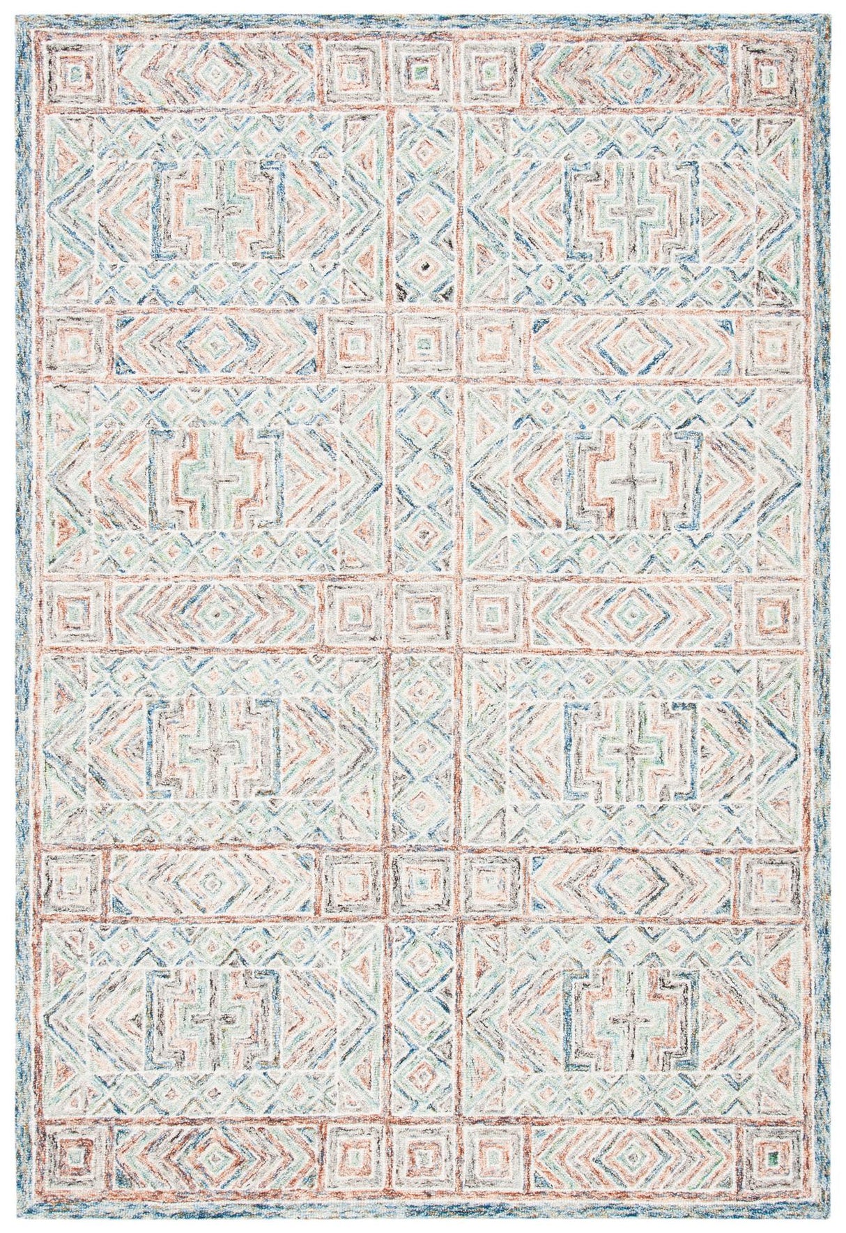 Safavieh Micro-Loop Mlp378M Blue/Green Rugs.