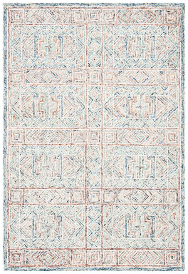 Safavieh Micro-Loop Mlp378M Blue/Green Rugs.