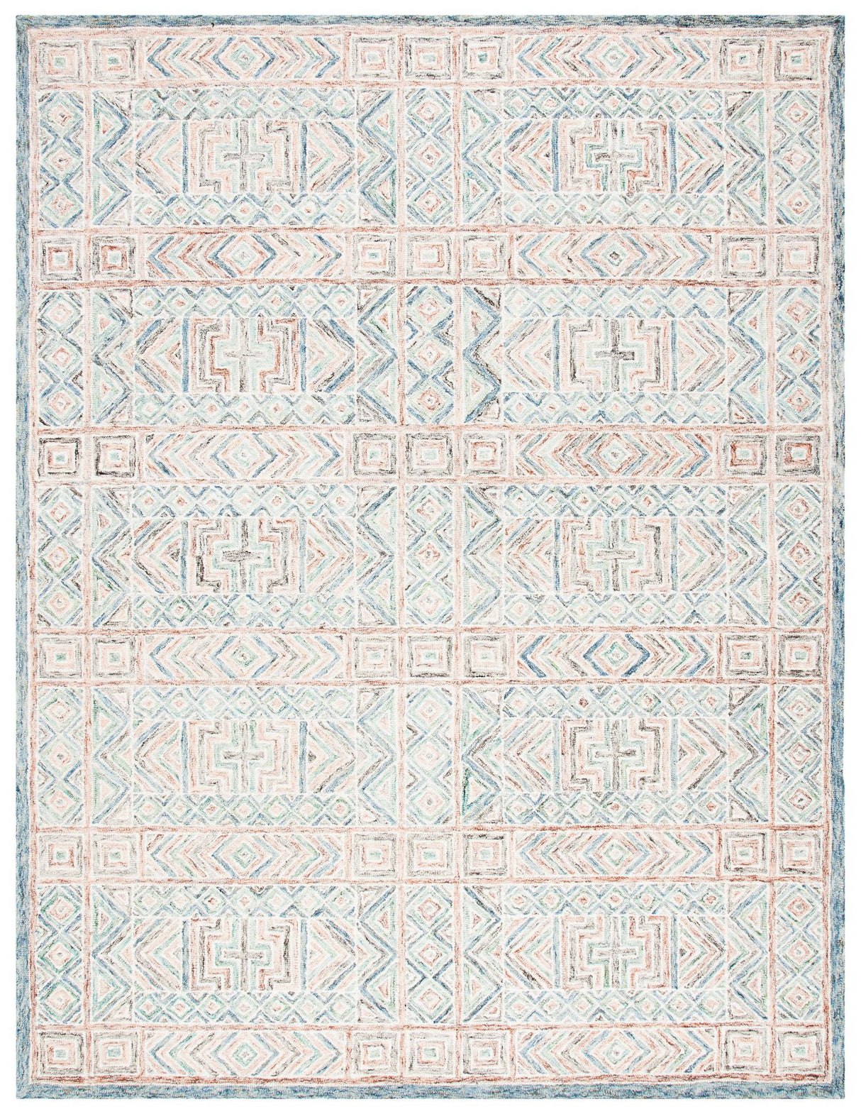 Safavieh Micro-Loop Mlp378M Blue/Green Rugs.