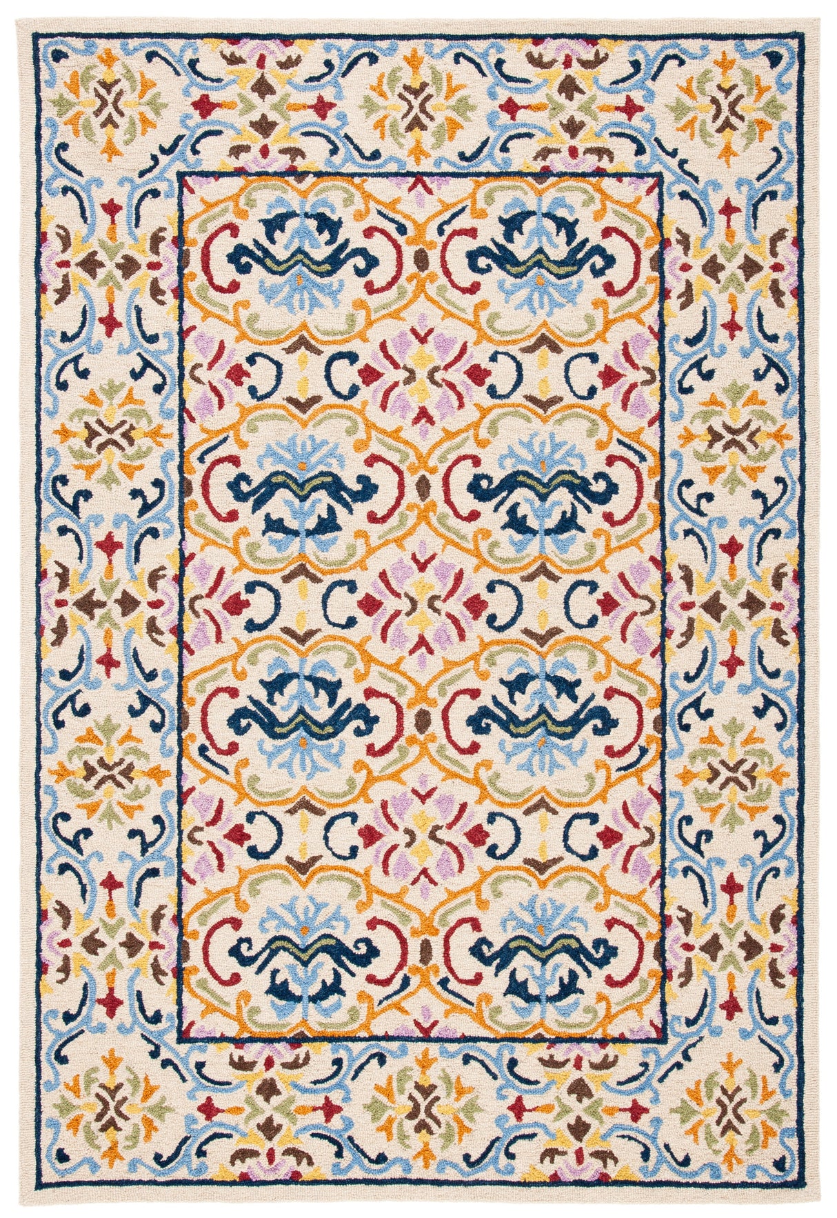 Safavieh Micro Loop Mlp380B Beige/Blue Rug.