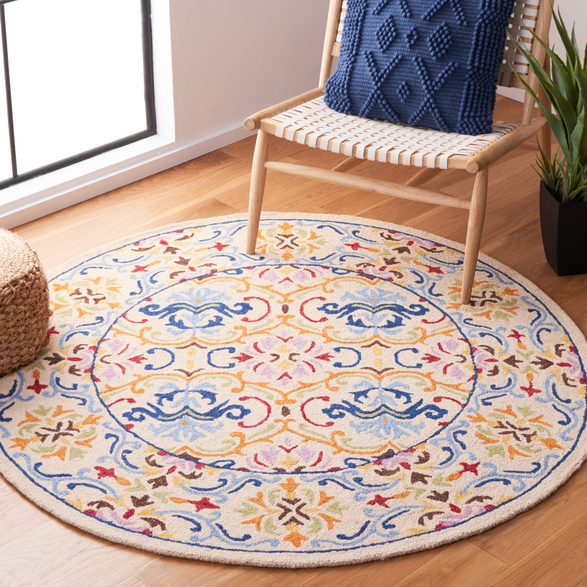 Safavieh Micro Loop Mlp380B Beige/Blue Area Rug