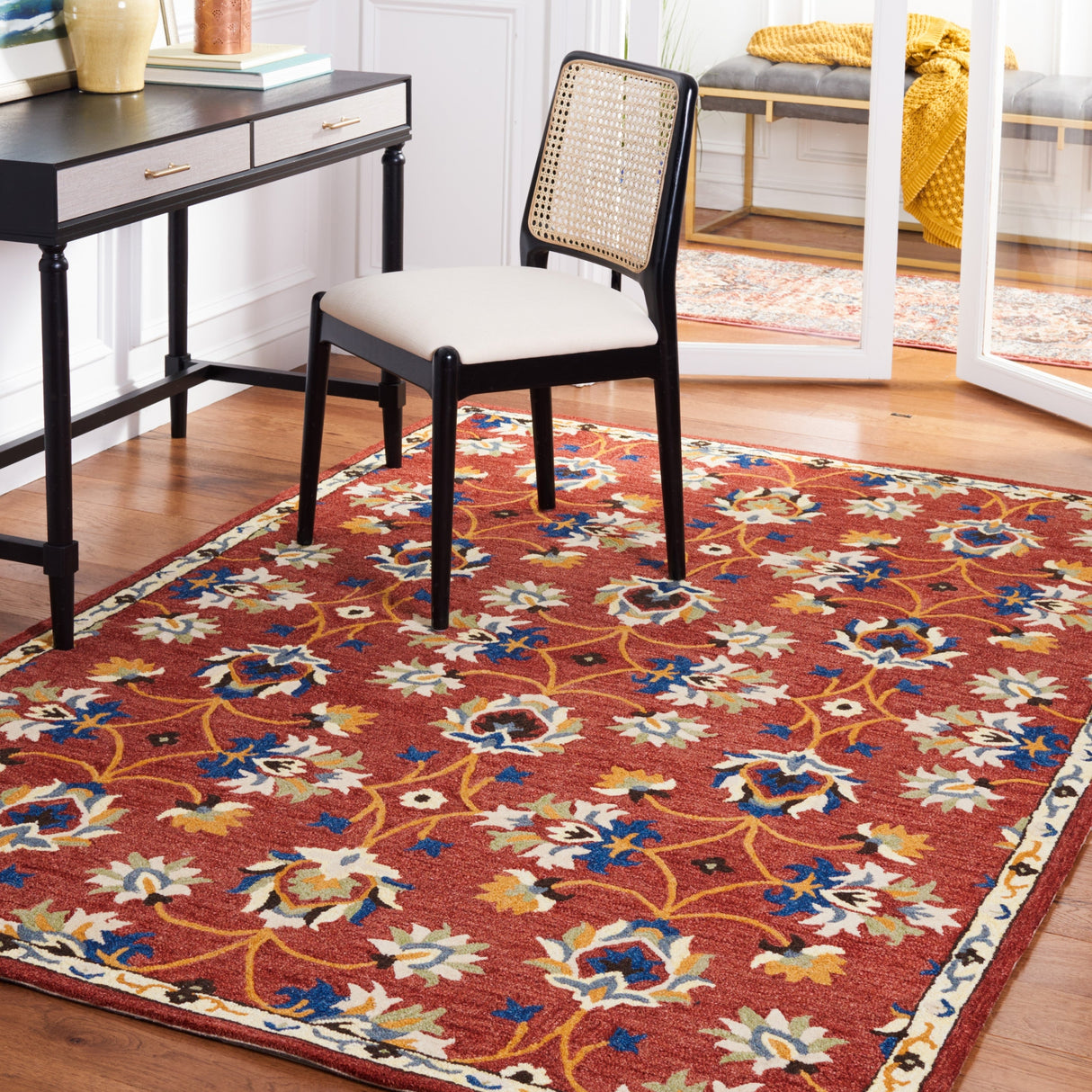 Safavieh Micro Loop Mlp383P Rust/Blue Rug.