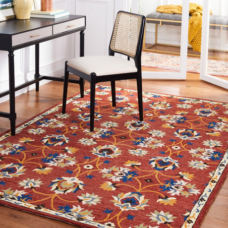 Safavieh Micro Loop Mlp383P Rust/Blue Rug.