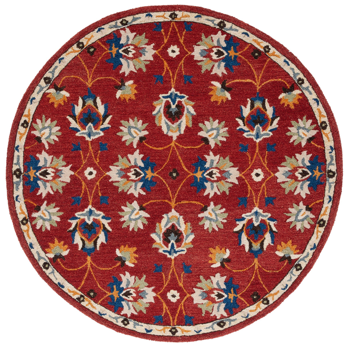 Safavieh Micro Loop Mlp383P Rust/Blue Rug.