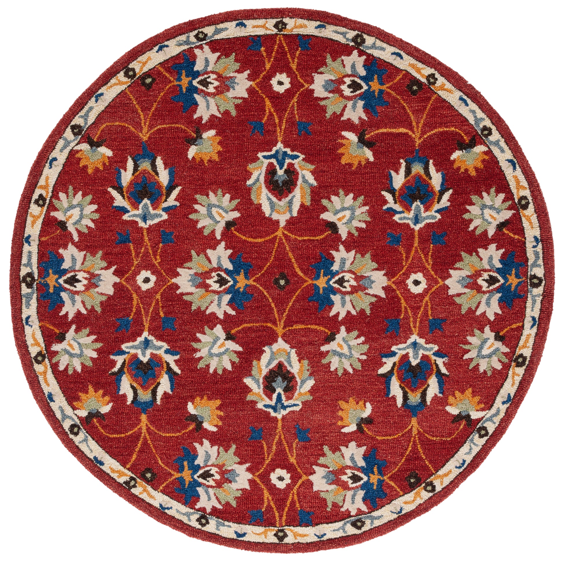 Safavieh Micro Loop Mlp383P Rust/Blue Area Rug