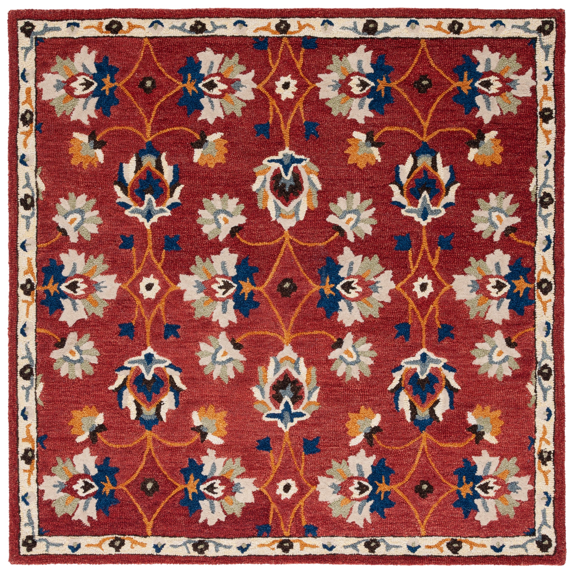 Safavieh Micro Loop Mlp383P Rust/Blue Area Rug