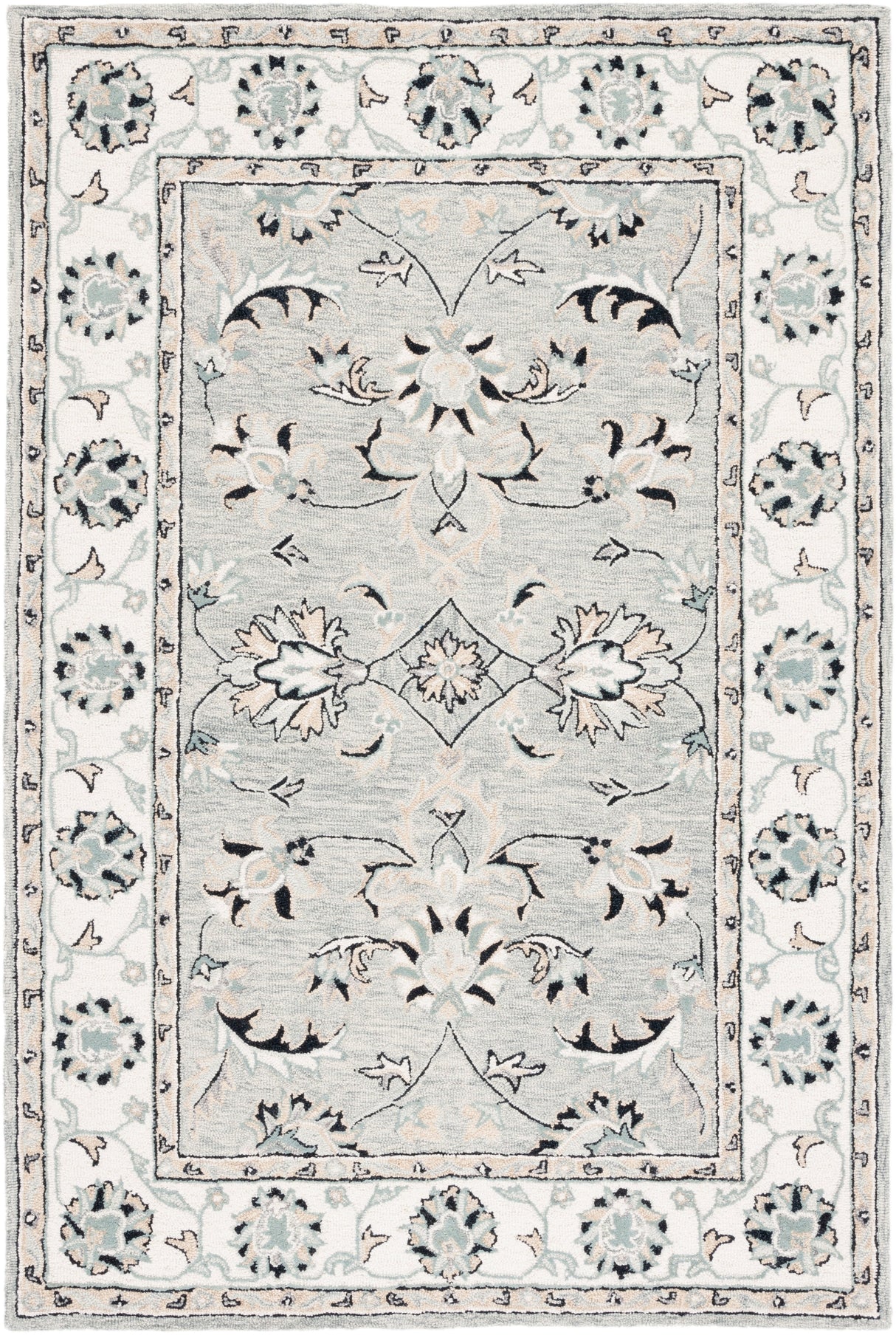 Safavieh Micro Loop Mlp384F Grey/Ivory Rug.