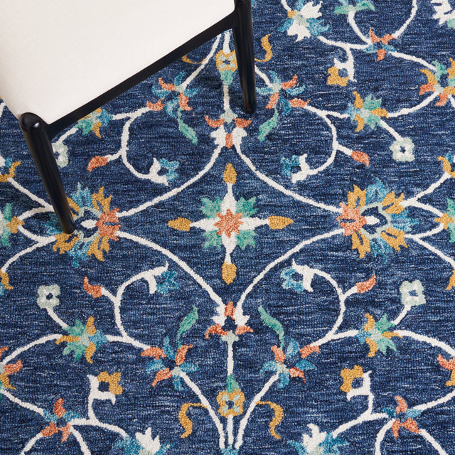 Safavieh Micro Loop Mlp385M Blue/Ivory Rug.
