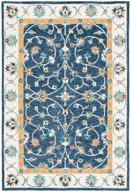 Safavieh Micro Loop Mlp385M Blue/Ivory Rug.