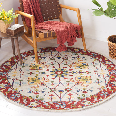 Safavieh Micro Loop Mlp386B Beige/Rust Rug.