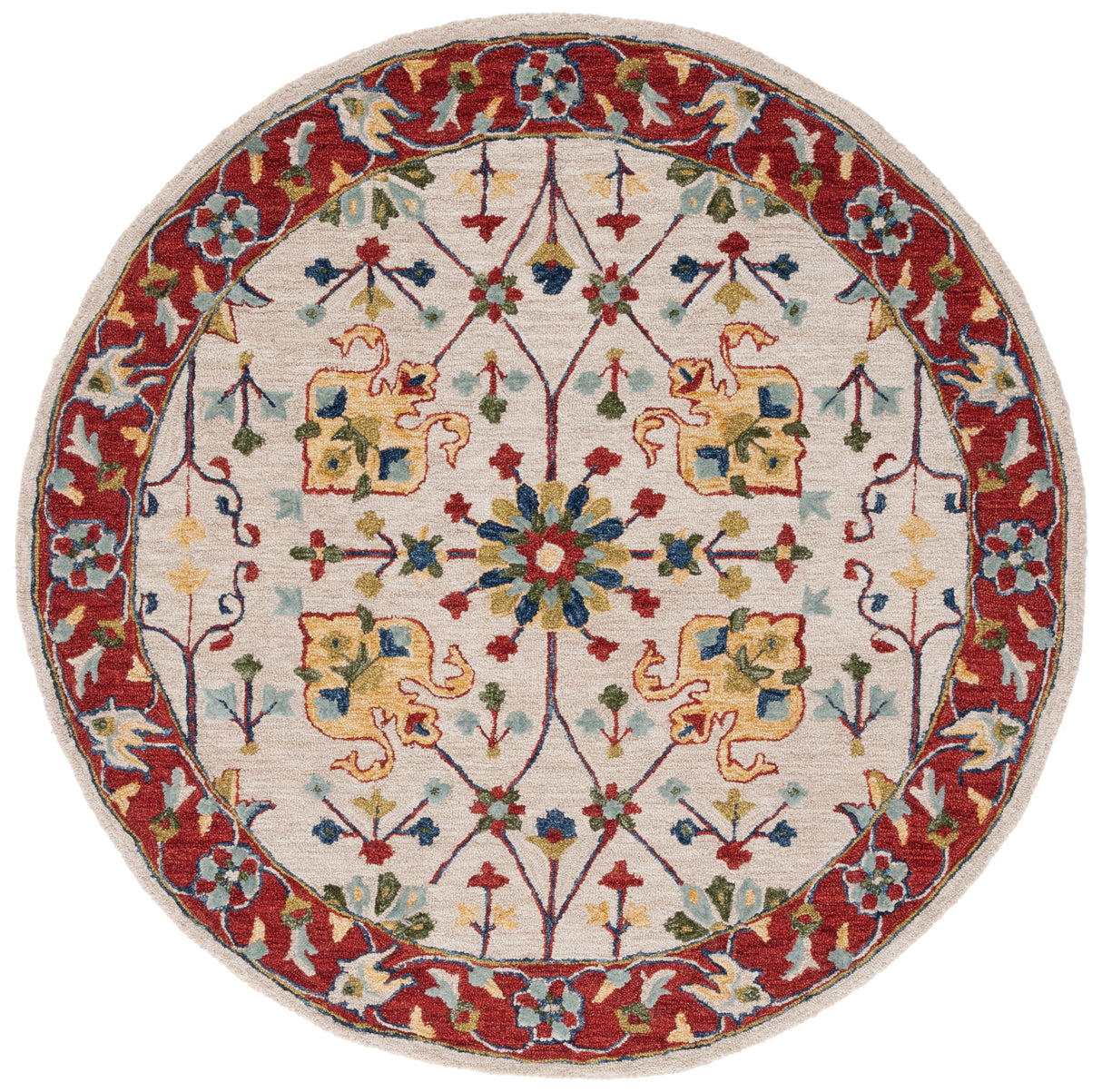 Safavieh Micro Loop Mlp386B Beige/Rust Rug.