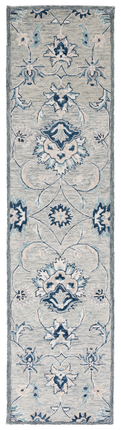 Safavieh Micro Loop Mlp387F Grey/Blue Area Rug