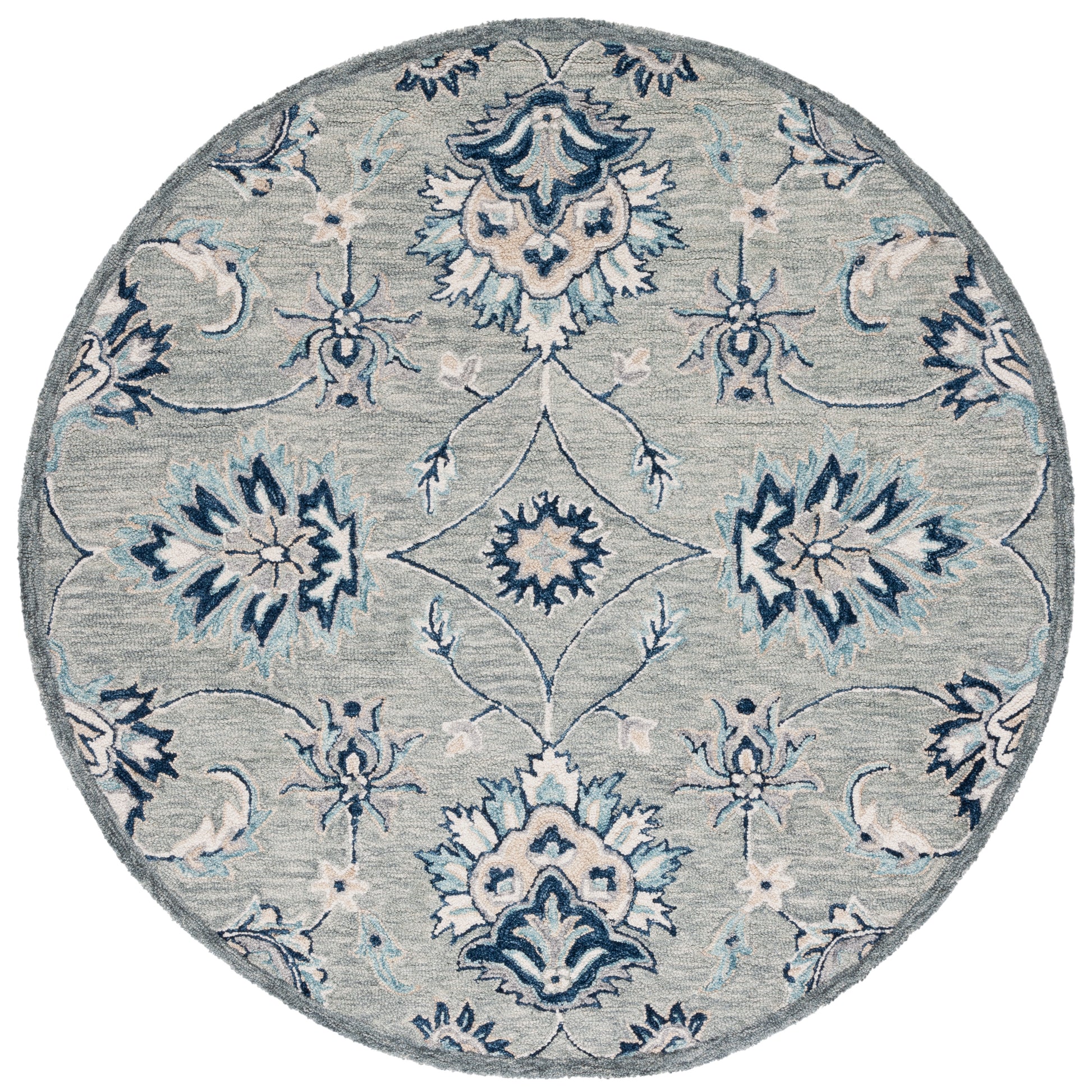 Safavieh Micro Loop Mlp387F Grey/Blue Area Rug