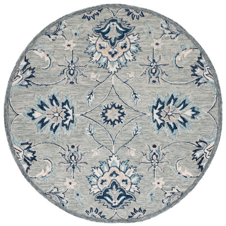 Safavieh Micro Loop Mlp387F Grey/Blue Rug.