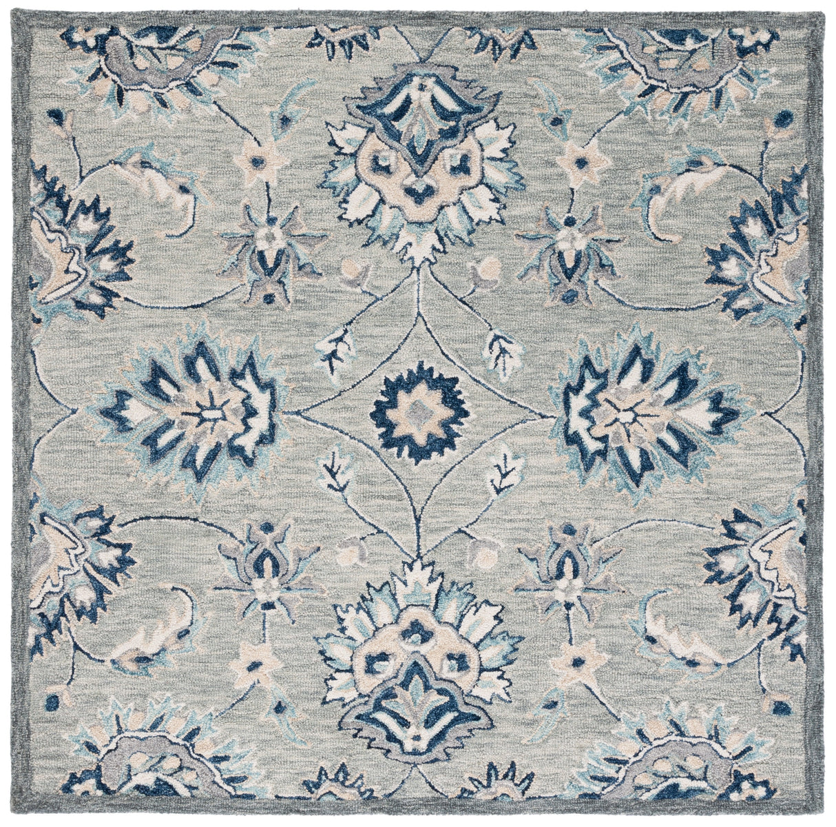 Safavieh Micro Loop Mlp387F Grey/Blue Rug.