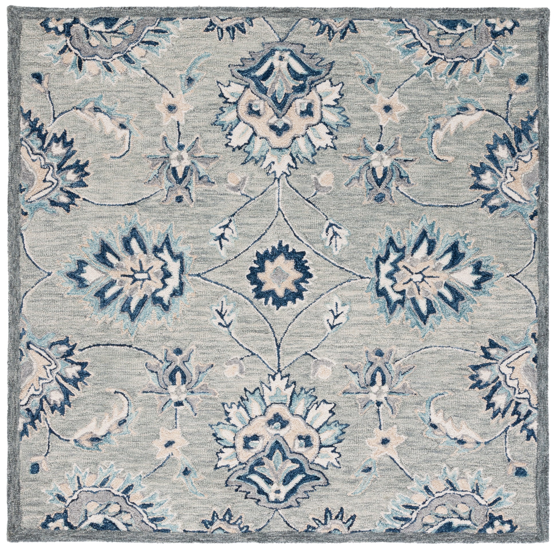 Safavieh Micro Loop Mlp387F Grey/Blue Area Rug