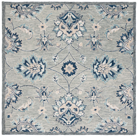 Safavieh Micro Loop Mlp387F Grey/Blue Rug.