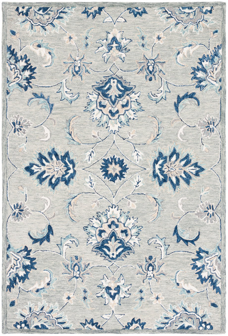 Safavieh Micro Loop Mlp387F Grey/Blue Rug.