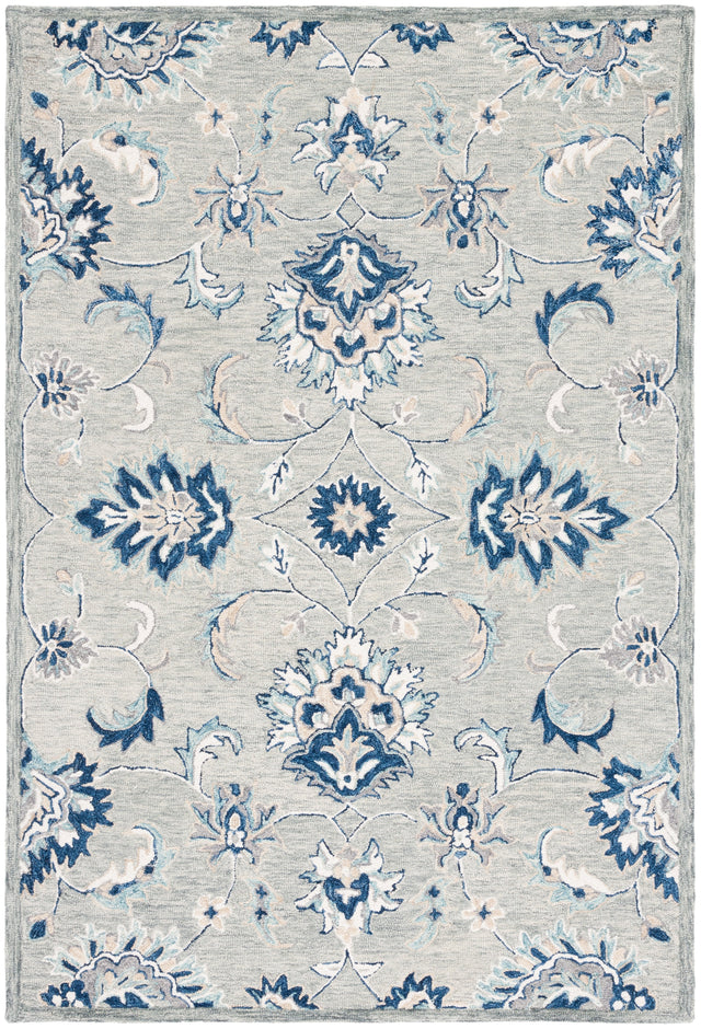Safavieh Micro Loop Mlp387F Grey/Blue Rug.