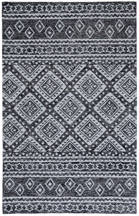 Safavieh Micro Loop Mlp501Z Black/Ivory Rug.