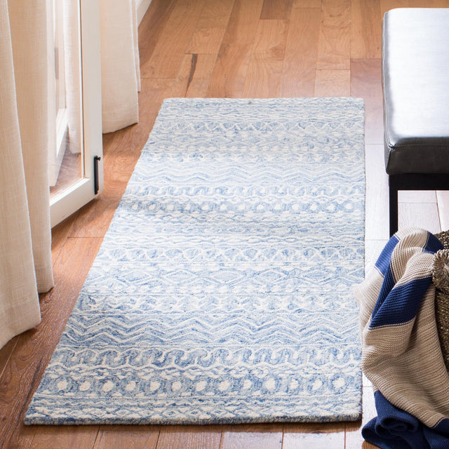 Safavieh Micro-Loop Mlp502M Blue/Ivory Rugs.